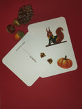 Carte Ecureuil  et l'automne - illustration animalière