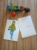 Carte Laurette avec le sac coeur - Portrait