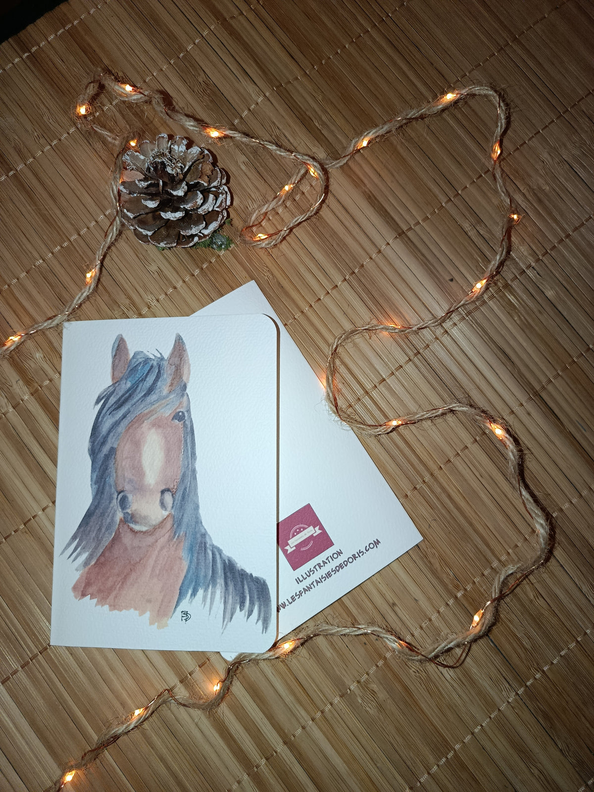 Carte Le Cheval - illustration animalière