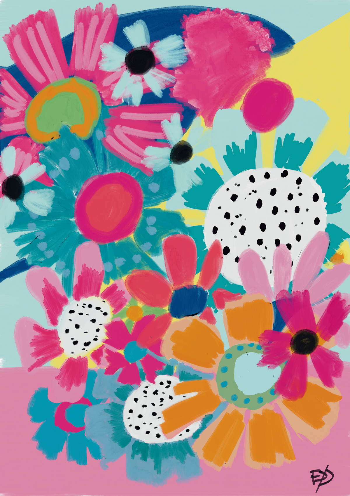 Affiche Bouquet floral - illustration florale