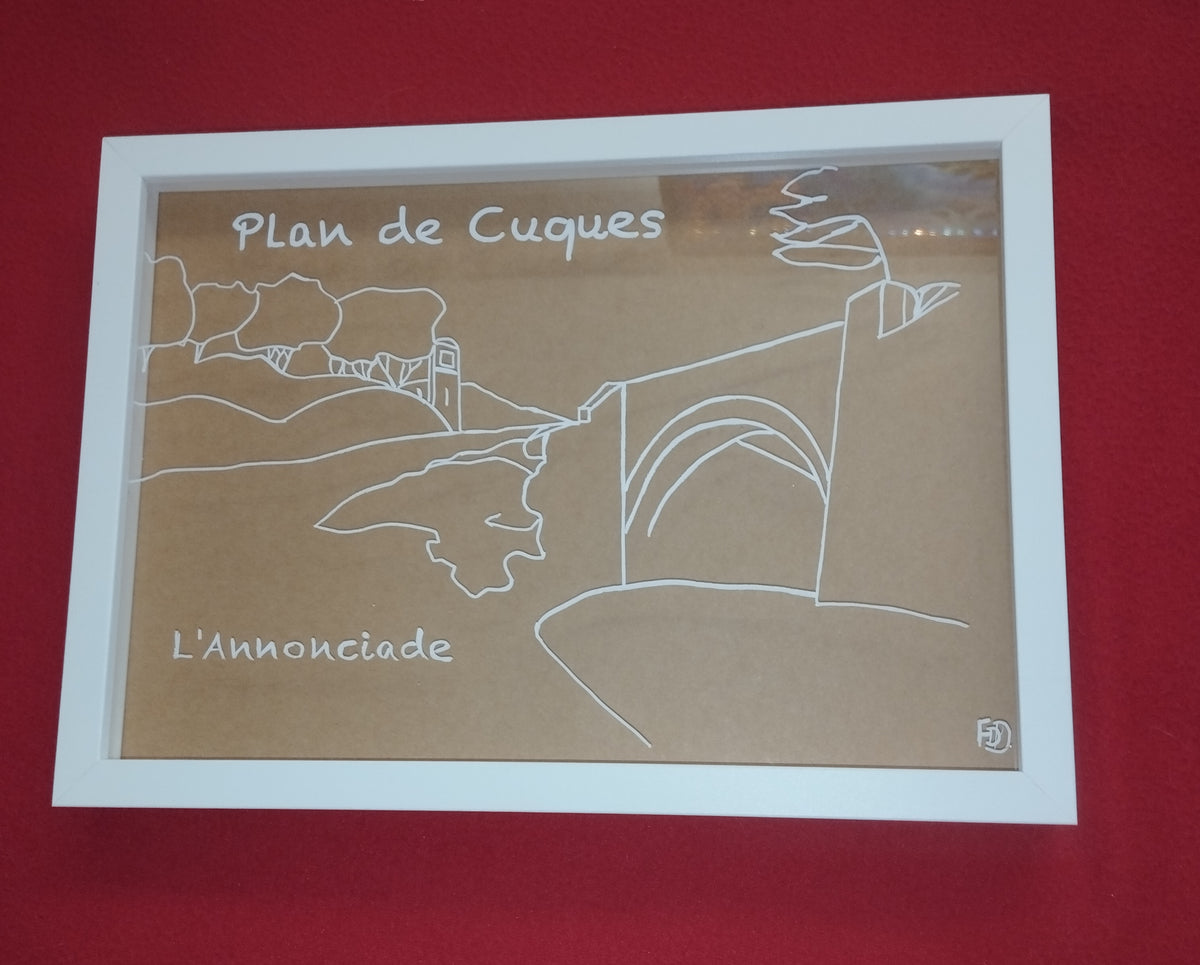 Cadre Posca - Plan de Cuques l'Annonciade