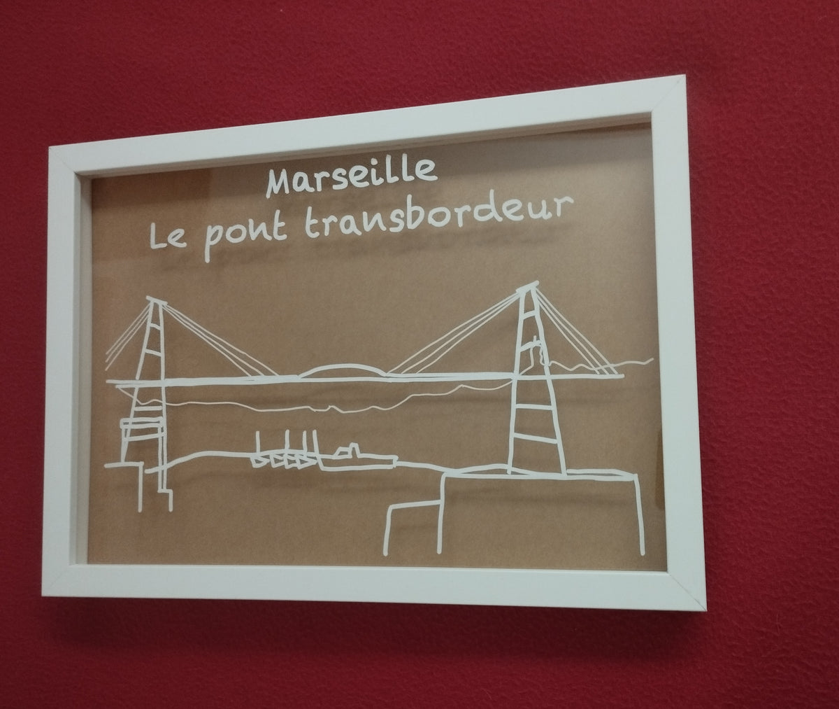Cadre Posca - Marseille  Pont transbordeur