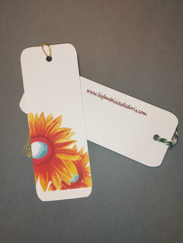 Marque page Tournesols - Illustration florale