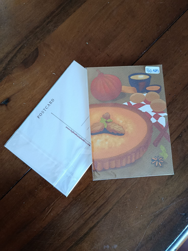 Carte Tarte à la citrouille - illustration alimentaire