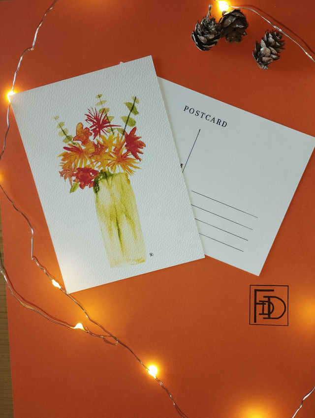 Carte bouquet de fleurs - illustration florale