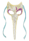 Affiche masque venitien - Illustration artistique