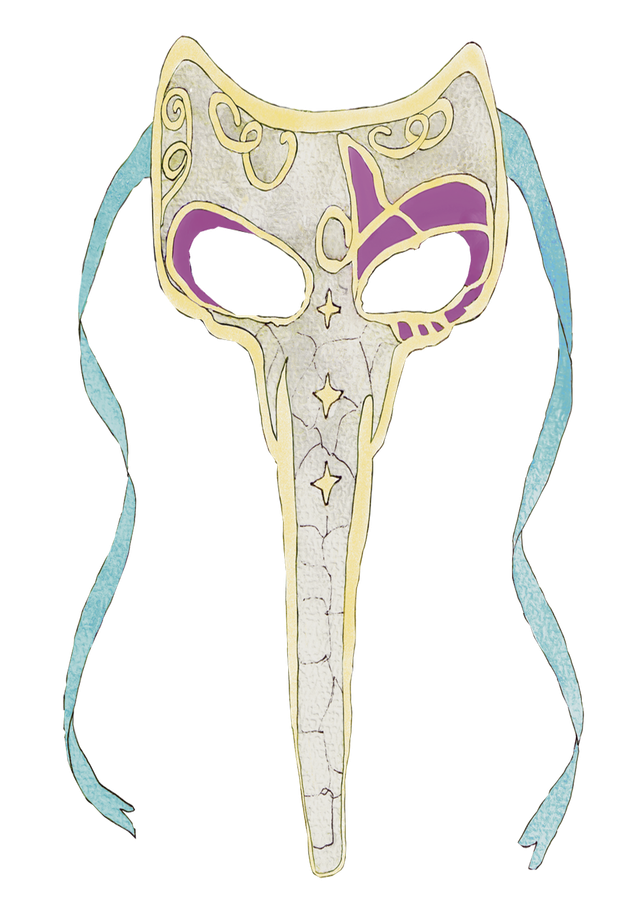 Affiche masque venitien - Illustration artistique