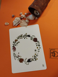 Carte Couronne de fleurs - illustration florale
