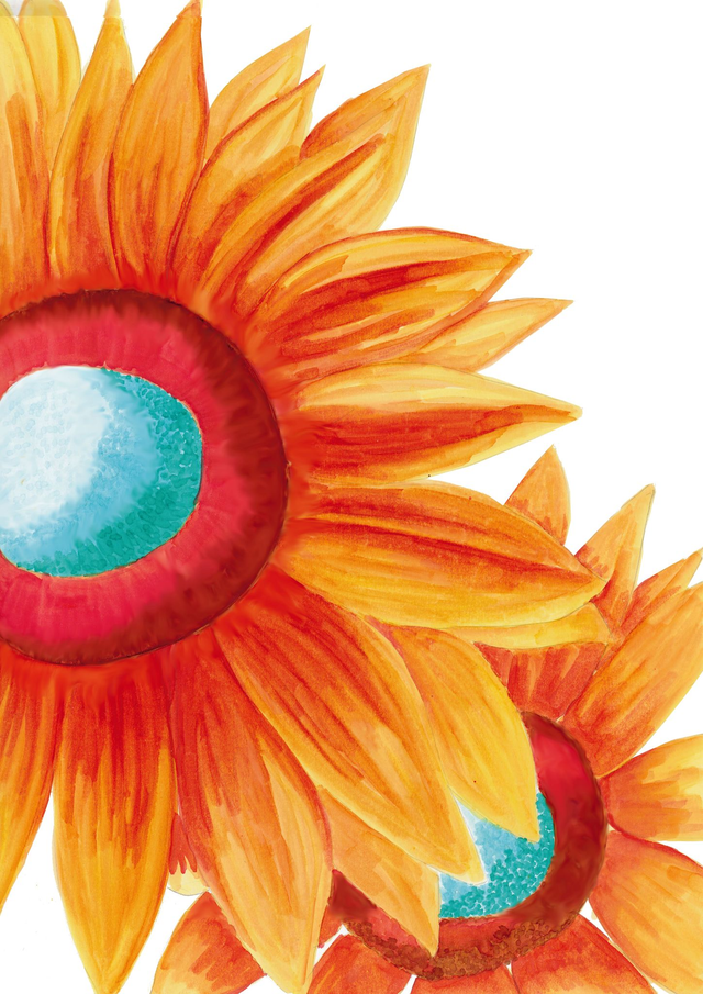 Carte Tournesols - Illustration florale