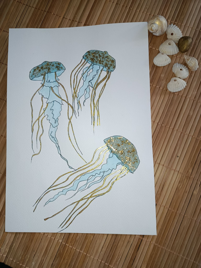 Affiche Méduse - illustration marine